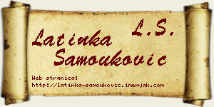 Latinka Samouković vizit kartica